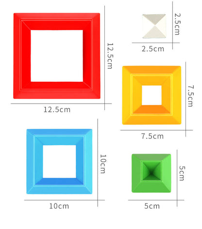 Montessori Piramit İstifleme Blok Oyunu